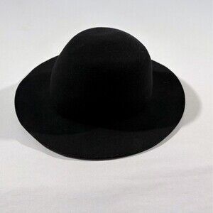 Goorin Bros Adult Mens WOOL Felt Black Solid Fedora Hat-WPL 5923 Sz L USA Made